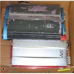 FLAT WITH 3 CAR AMPLIFIERS, PROFILE CALIFORNIA 600