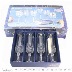 2 BOXES OF CRISTAL D' ARQUES & CALICI ACQUA