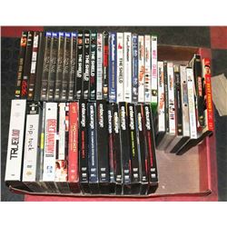 BOX OF 42 ASSORTED DVDS,
