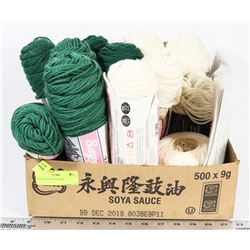BOX OF ASSORTED YARN