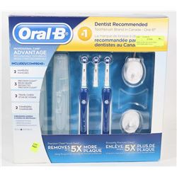 ORAL-B 2PC RECHARGABLE TOOTHBRUSHES NEW.