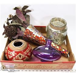 FLAT OF VARIOUS HOME DÉCOR ITEMS