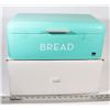 Image 1 : NEW TURQUOISE COLOR BREAD BIN RETRO STYLE.