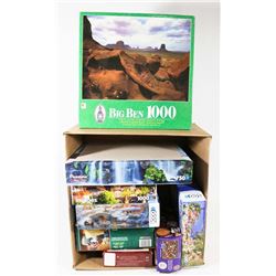 BOX OF 8 NEW SEALED PUZZLES - 3 X 1000PC, 1 X 750