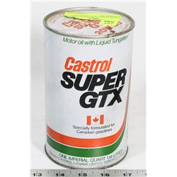 1 FULL QUART 20/50 CARDBOARD CASTROL OIL