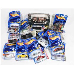 BOX OF IN PACKAGE HOTWHEELS CARS