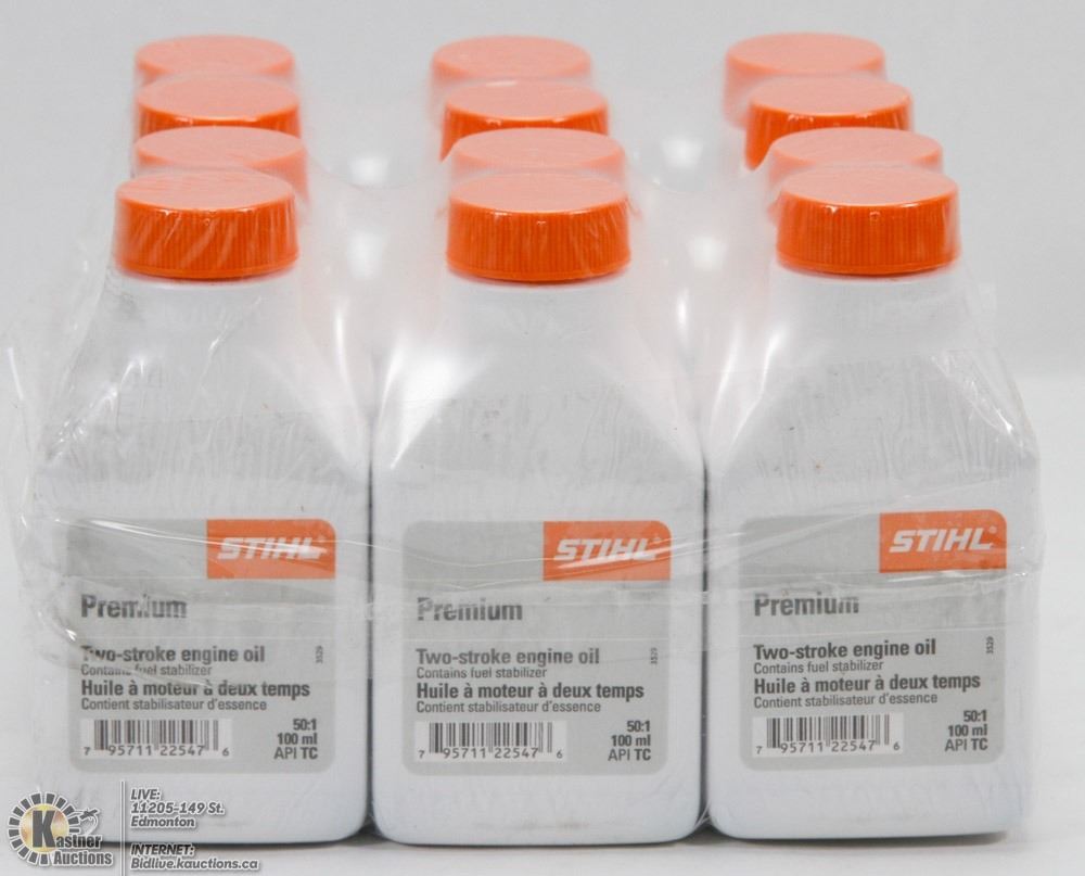 LOT OF 12 STIHL PREMIUM 2 STROKE ENGINE OIL
