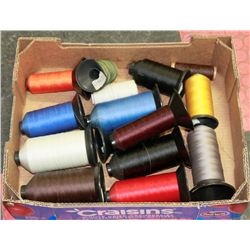 FLAT OF ASSORTED ROLLS OF NYLON FABRIC