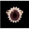 Image 2 : 14KT Rose Gold 7.94 ctw Ruby and Diamond Ring