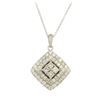 0.35 ctw Diamond Pendant With Chain - 14KT White Gold