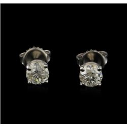 14KT White Gold 1.19 ctw Diamond Stud Earrings