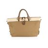 Chloe Baylee Khaki Canvas and Leather Crossbody Tote Bag
