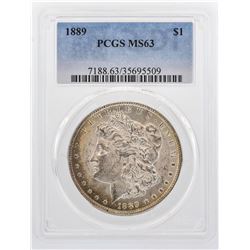 1889 $1 Morgan Silver Dollar Coin PCGS MS63