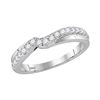 Image 1 : 0.33 CTW Diamond Contour Enhancer Wedding Ring 14KT White Gold - REF-44W9K