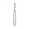 Image 1 : 0.20 CTW Diamond Narrow Oval Outline Pendant 10KT Yellow Gold - REF-24Y2X