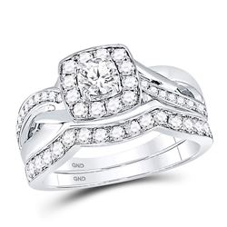 1.01 CTW Diamond Ring 14KT White Gold - REF-183H9X