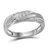 Image 2 : 1.1 CTW His & Hers Diamond Cluster Matching Bridal Ring 10KT White Gold - REF-101X2Y