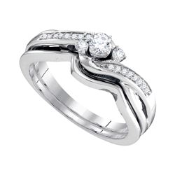 0.24 CTW Diamond Wedding Bridal Engagement Ring 10KT White Gold - REF-37H5M