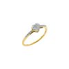 Image 1 : 0.07 CTW Diamond Heart Cluster Ring 14KT Yellow Gold - REF-10M5H