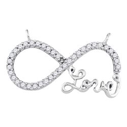 0.20 CTW Diamond Infinity Pendant 10KT White Gold - REF-19X4Y