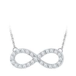 0.20 CTW Diamond Infinity Pendant 10KT White Gold - REF-25F4N