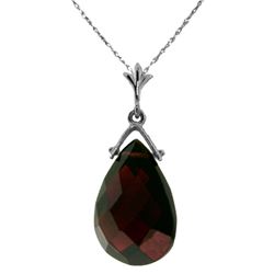 Genuine 5.1 ctw Garnet Necklace Jewelry 14KT White Gold - REF-22W2Y