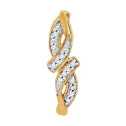 0.02 CTW Diamond Bypass Infinity Pendant 10KT Yellow Gold - REF-4N5F