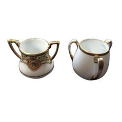 Vintage Pair of Nippon Gold Gilt Toothpick Holders