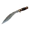 Image 3 : Hand-Made Custom Damascus Steel Kukari Bull Horn Hunting Knife