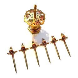 Vintage Brass Toledo Hors d'oeuvre Sword Toothpicks