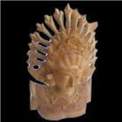 Hand-carved Sandlewood Indonesian Goddess Deity Bust