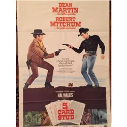 Original 1968 Western Movie Poster, 5 Card Stud