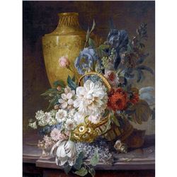 Flowers Basket Accent Tile Mural Kitchen Bathroom Wall Backsplash Ceramic 6x8