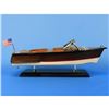 Image 2 : Wooden Chris Craft Runabout Model Speedboat 14"