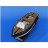 Image 7 : Wooden Chris Craft Runabout Model Speedboat 14"