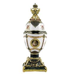 8.5" Imperial Eagle Faberge Inspired Russian Egg