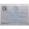 Image 1 : 1868 French Original Postmarked Handwritten Envelope with Letter