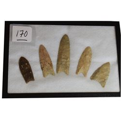 Grouping of Rare Prehistoric native American Clovis Points