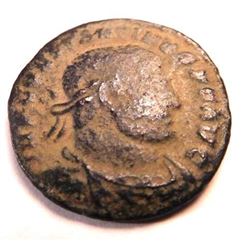 Bronze coin of Constantine I (307-337 A.D.)