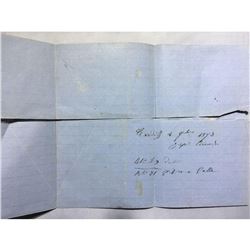 1800s London Original Postmarked Handwritten Envelope and Letter