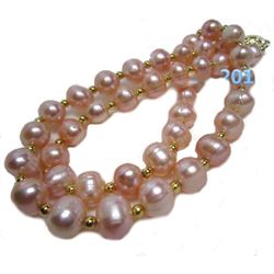Aaa 8-9mm South Sea Natural Pink Pearl Necklace