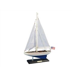 Wooden Enterprise Model Sailboat Decoration 16"