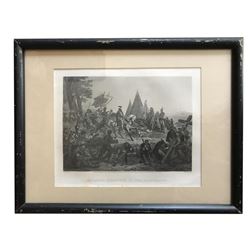 19thc De Soto's Discovery Of Mississippi Engraving