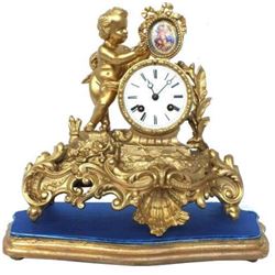 Circa 1870 French Rococo Mantel Clock