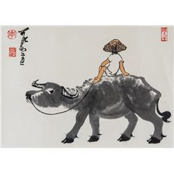 LI KERAN Chinese 1907-1989 Watercolor Paper