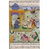 Image 1 : Framed Persian Hand Painted Manuscript Leaf