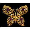 Image 1 : Butterfly Gemstone Brooch