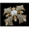 Image 4 : 2 Antique Rhinestone Brooch