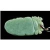 Image 2 : Green Jade Carved Ruyi Pendant w/ 925 Silver Chain