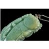 Image 3 : Green Jade Carved Ruyi Pendant w/ 925 Silver Chain